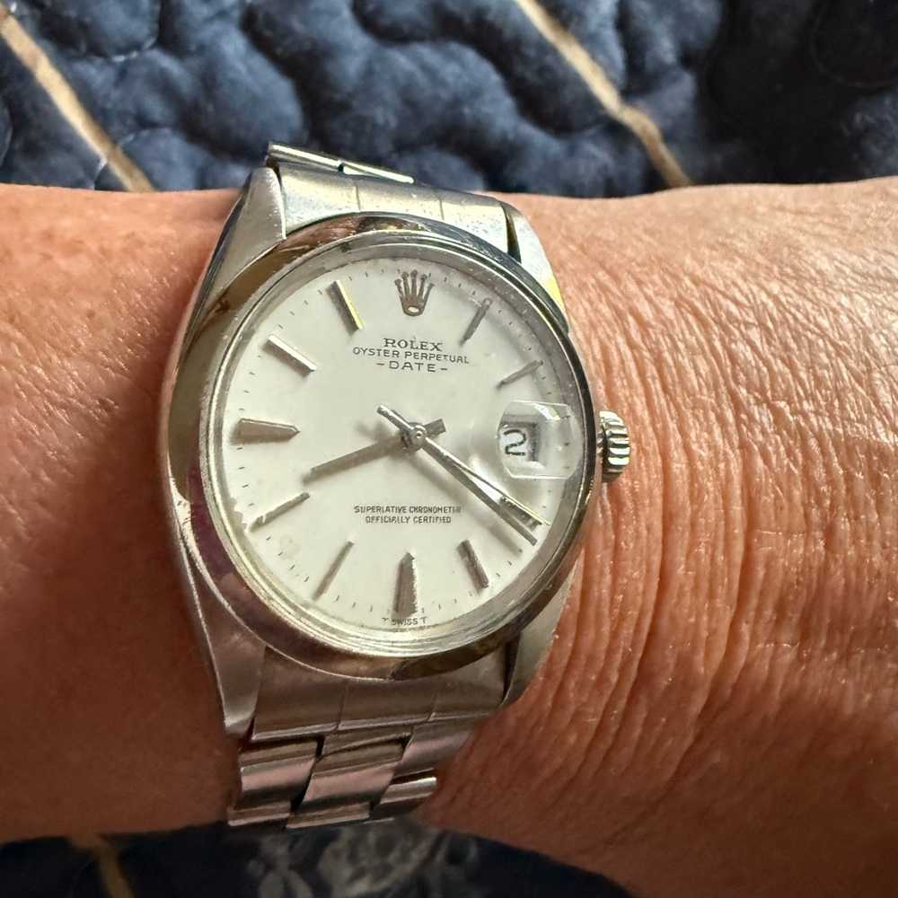 Rolex stainless steel men’s or women’s Oyster Perpetual Date Watch-34mm